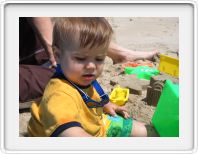 Concentrating on a sand castle